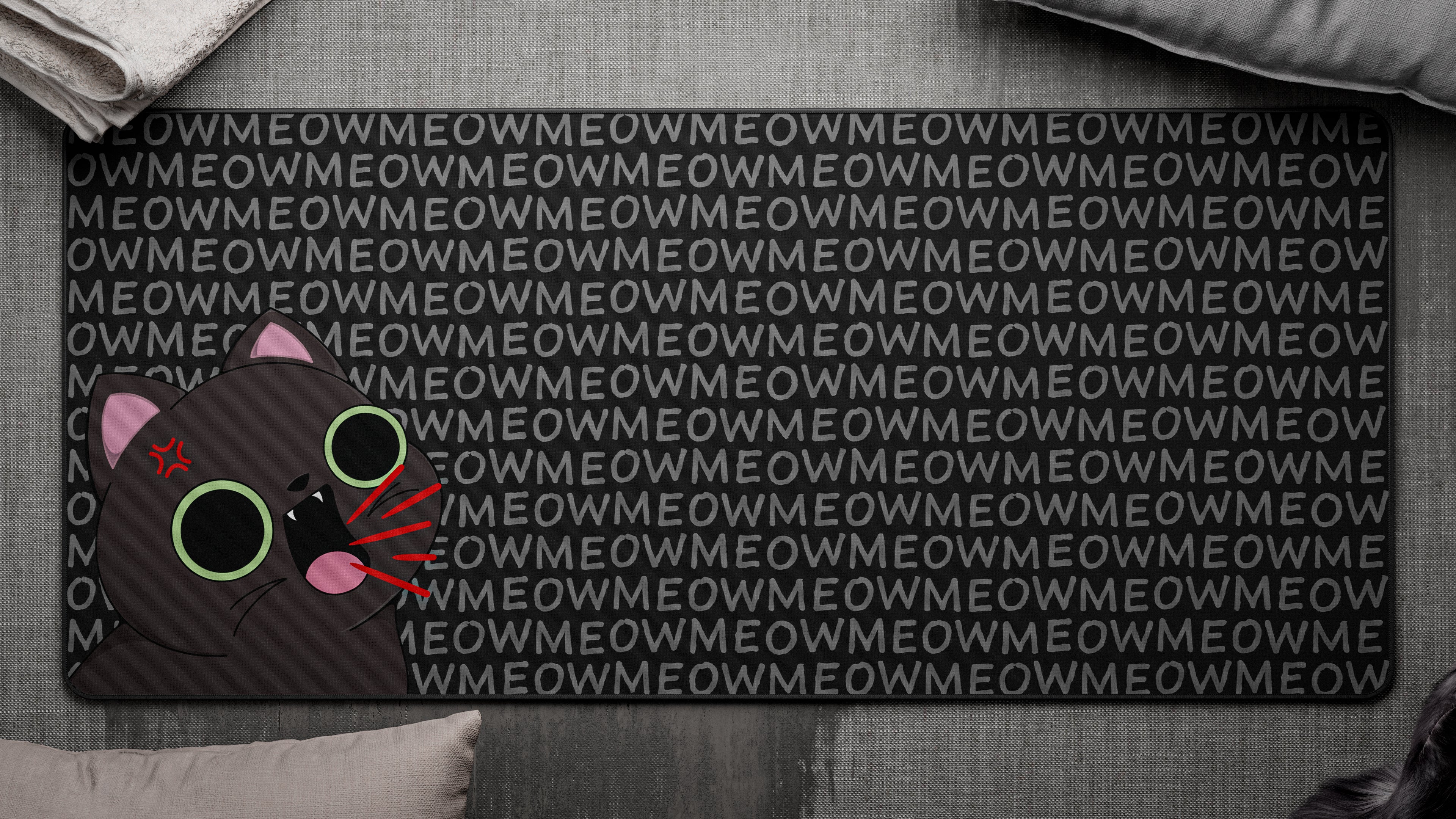 MEOW Darkmode Deskmat – World of Gothcaps