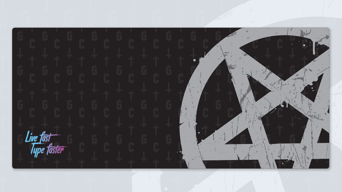 Live Fast, Type Faster Deskmat – World of Gothcaps